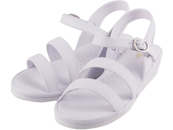 ファーストレイト 2バンドサンダル ホワイト M FR-563 1足(ご注文単位1足)【直送品】