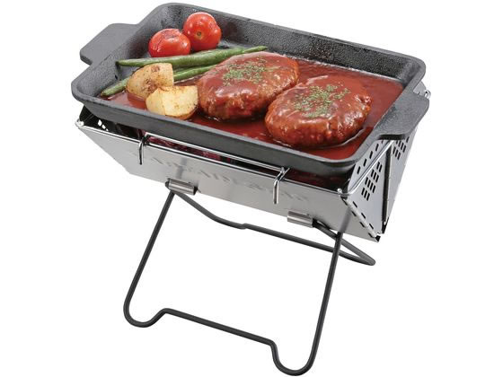 キャプテンスタッグ 鋳物 グリルプレート B5 1個(ご注文単位1個)【直送品】