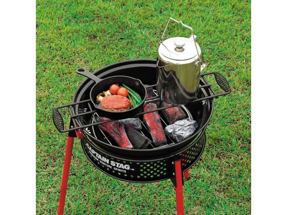 キャプテンスタッグ 焚火 ゴトク スリム ブラック 1個(ご注文単位1個)【直送品】