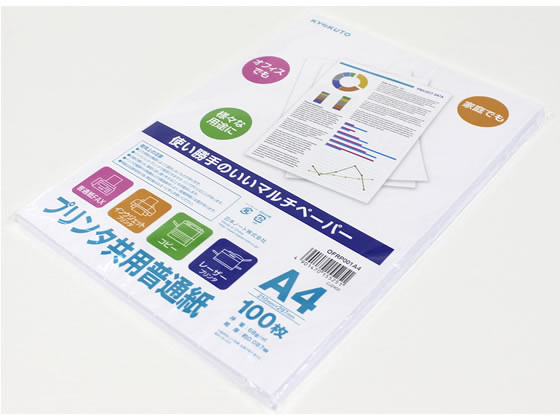 キョクトウ プリンタ共用普通紙A4 100枚 OFRP001A4 1束(ご注文単位1束)【直送品】