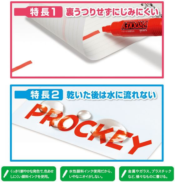 三菱鉛筆 プロッキー太字+細字 詰替式本体 灰 1本(ご注文単位1本)【直送品】