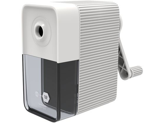 ナカバヤシ 太い鉛筆も削れる手動鉛筆削り ホワイト 1個(ご注文単位1個)【直送品】