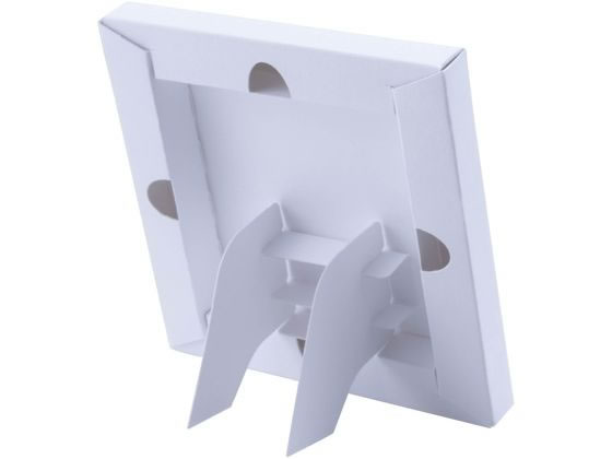 ナカバヤシ 紙製組み立てキャンバス 130×130mm 2枚セット ホワイト 1セット(ご注文単位1セット)【直送品】