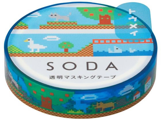 キングジム ソーダ 透明マスキングテープ ドット CMT10-010 1巻（ご注文単位1巻）【直送品】