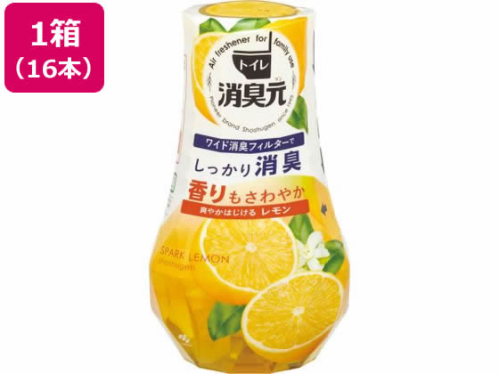 小林製薬 トイレの消臭元 爽やかはじけるレモン 16本 1箱（ご注文単位1箱）【直送品】