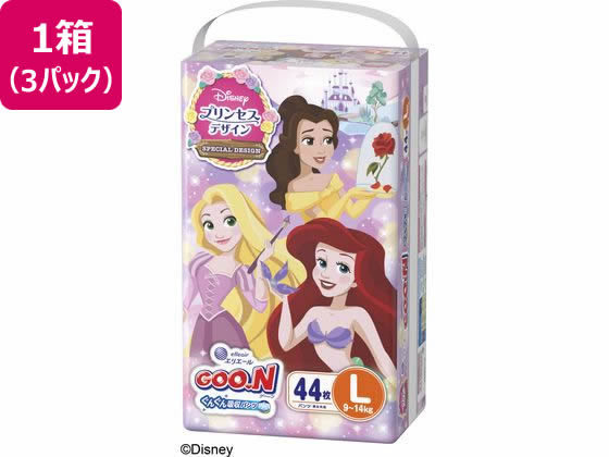 大王製紙 グーンぐんぐん吸収パンツ L 44枚 プリンセス×3P 1箱（ご注文単位1箱）【直送品】