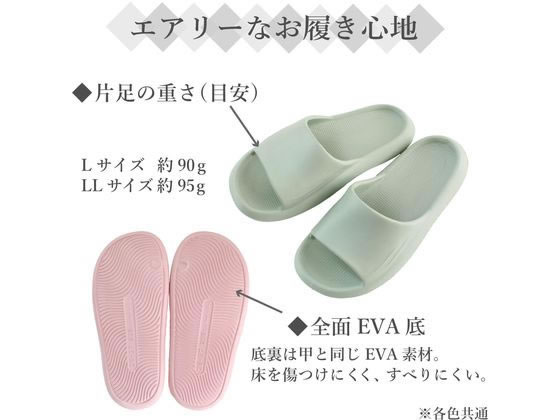 ストロング 防水 軽量EVAサンダル LL ネイビー 10-7-122-02LL 1足(ご注文単位1足)【直送品】