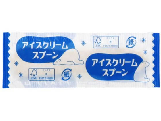大和物産 商売繁盛 木製アイスクリームスプーン300本入 65338 1パック(ご注文単位1パック)【直送品】
