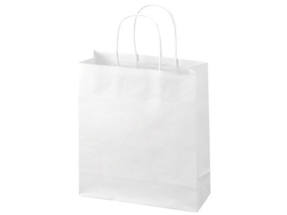 スマートバリュー 手提袋 丸紐 白 小 50枚 B287J-W 1パック(ご注文単位1パック)【直送品】