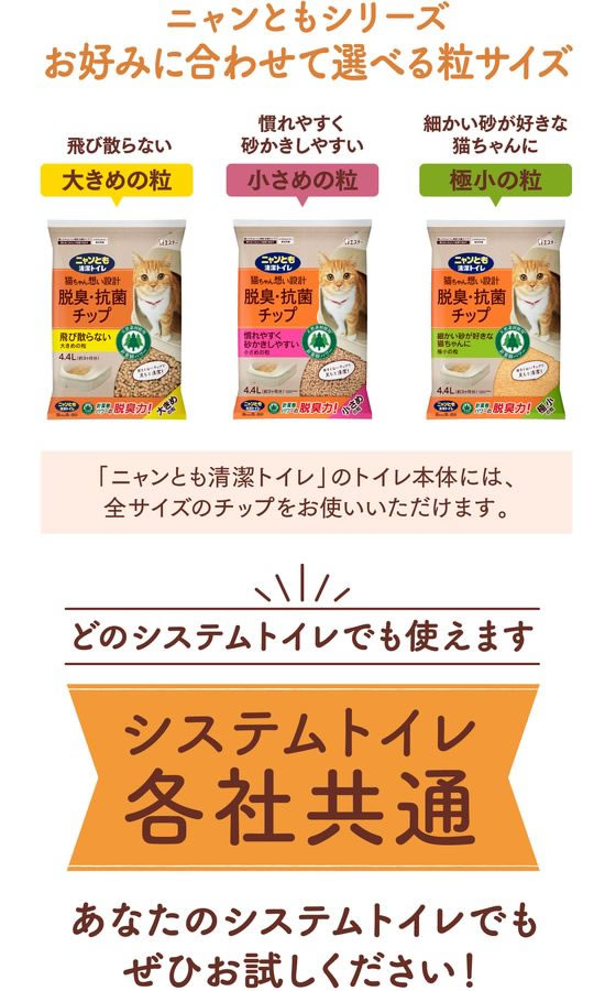 エステー ニャンとも清潔トイレ 脱臭・抗菌チップ 大きめの粒 2.5L 1個(ご注文単位1個)【直送品】