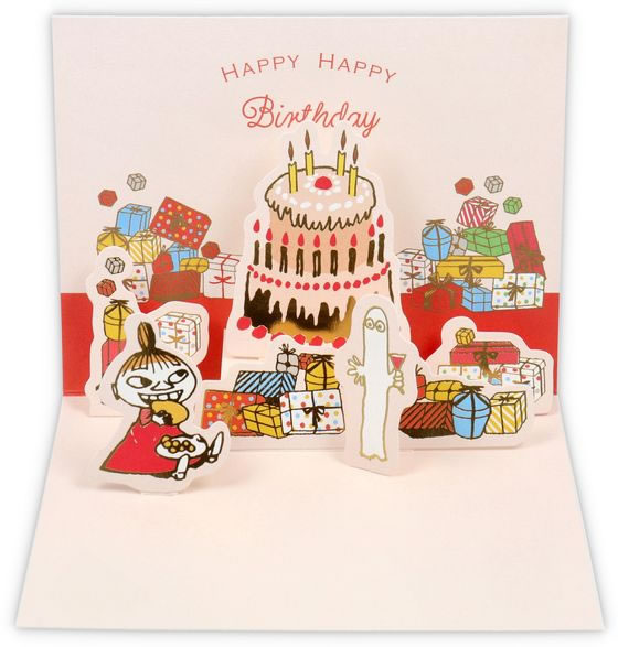 日本ホールマーク バースデーカード 立体 ミイとプレゼント2 817084 1パック（ご注文単位1パック）【直送品】