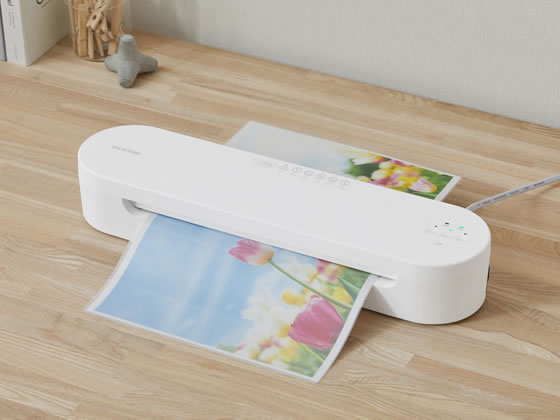 アイリスオーヤマ 高速起動ラミネーター 4本ローラー ホワイト HSL-A343-W 1台(ご注文単位1台)【直送品】