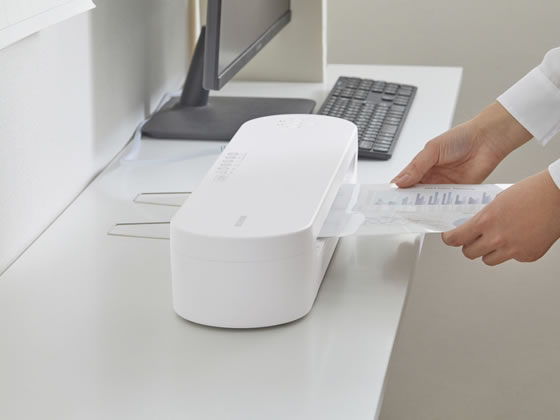 アイリスオーヤマ 高速起動ラミネーター 4本ローラー ホワイト HSL-A343-W 1台(ご注文単位1台)【直送品】