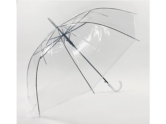 ハピラ ビニールジャンプ傘 透明 60cm グラスファイバー骨 6本セット 1セット(ご注文単位1セット)【直送品】