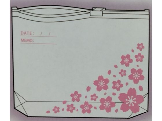 システムポリマー スライドジッパー袋 S マチ付 サクラ柄 45枚入 1箱（ご注文単位1箱）【直送品】