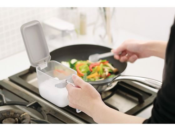 マーナ 調味料ポット グレー K736GY 1個(ご注文単位1個)【直送品】