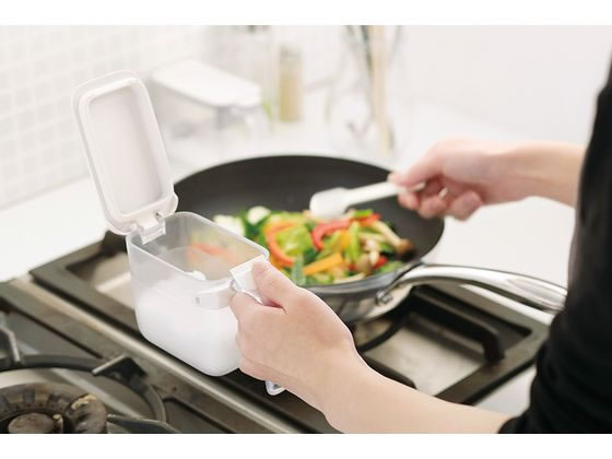 マーナ 調味料ポット ホウイト K736W 1個(ご注文単位1個)【直送品】