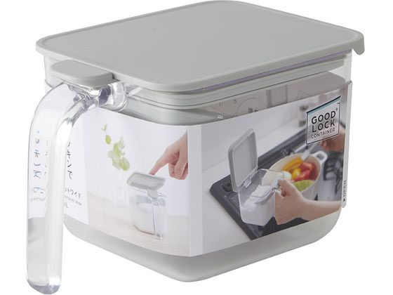 マーナ 調味料ポット ワイド グレー K775GY 1個(ご注文単位1個)【直送品】