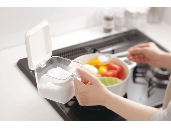 マーナ 調味料ポット ワイト ホワイト K775W 1個(ご注文単位1個)【直送品】