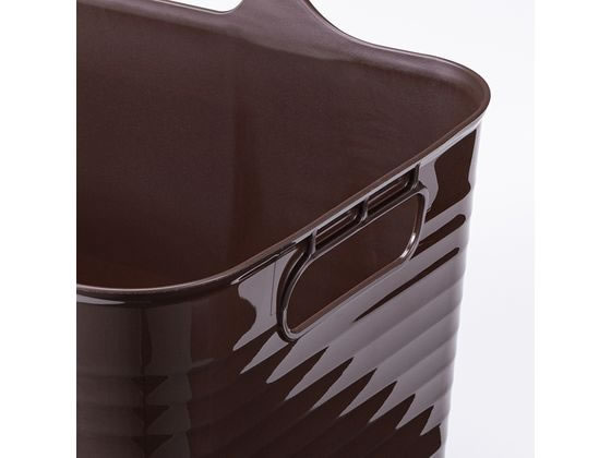 スマイル PPスクエア収納カゴ ブラウン 790517 1個(ご注文単位1個)【直送品】