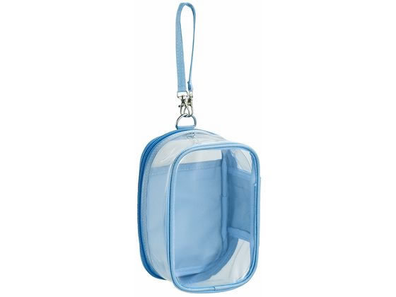 リヒトラブ myfa デコレーションボックスポーチ パウダーブルー A3306-14 1個(ご注文単位1個)【直送品】