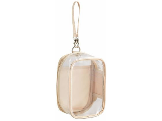 リヒトラブ myfa デコレーションボックスポーチ シフォンベージュ A3306-16 1個(ご注文単位1個)【直送品】