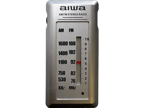 aiwa ポケットラジオ GAA4-PPR0004(SV) 1台(ご注文単位1台)【直送品】