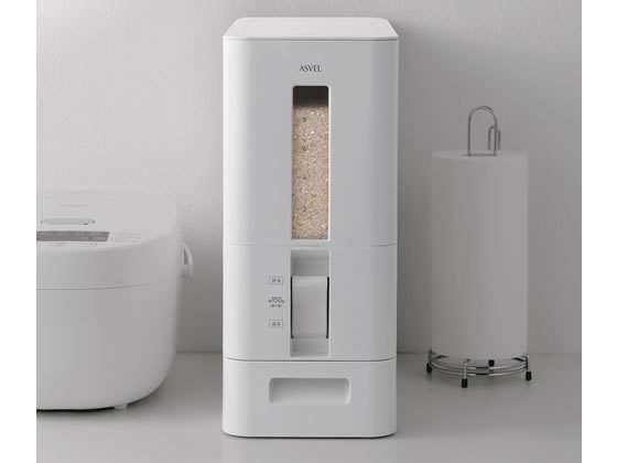 アスベル S計量米びつ 12kg型 A7528 1個（ご注文単位1個）【直送品】