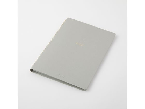 ミドリ(デザインフィル) リングノート[A5]カラー ドット方眼 グレー 1冊（ご注文単位1冊）【直送品】