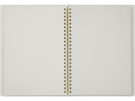 ミドリ(デザインフィル) リングノート[A5]カラー ドット方眼 グレー 1冊（ご注文単位1冊）【直送品】