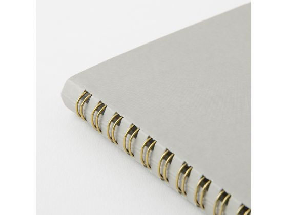 ミドリ(デザインフィル) リングノート[A5]カラー ドット方眼 グレー 1冊（ご注文単位1冊）【直送品】