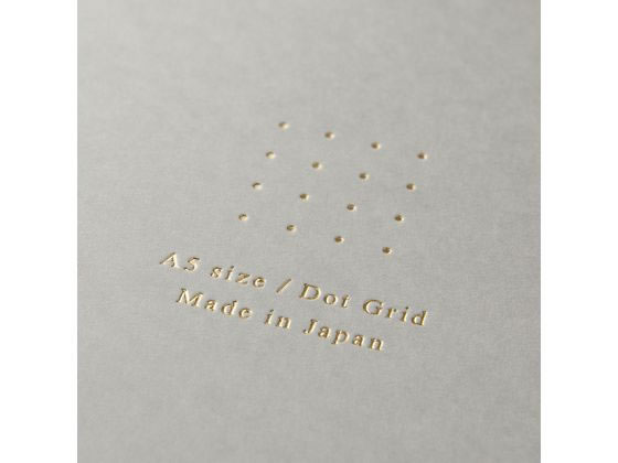 ミドリ(デザインフィル) リングノート[A5]カラー ドット方眼 グレー 1冊（ご注文単位1冊）【直送品】