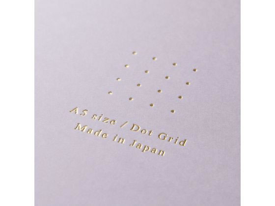 ミドリ(デザインフィル) リングノート[A5]カラー ドット方眼 紫 1冊（ご注文単位1冊）【直送品】
