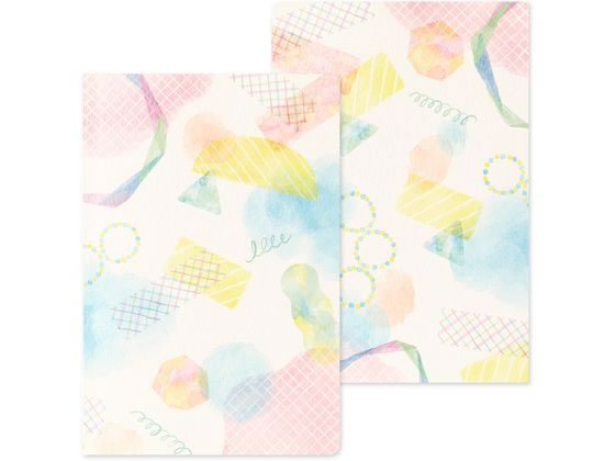 ミドリ(デザインフィル) ノート[B6]ゆるログ 水彩柄 15356006 1冊（ご注文単位1冊）【直送品】