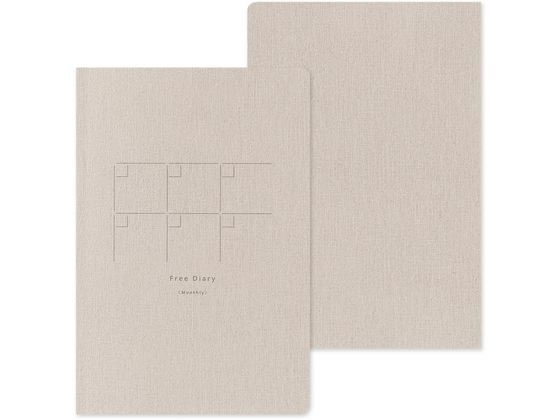 ミドリ(デザインフィル) ノート[B6]ゆるログ 月間フリー 15357006 1冊（ご注文単位1冊）【直送品】