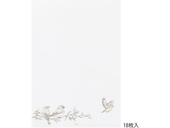 ミドリ(デザインフィル) 便箋[A5]大切な日に贈る トリ柄 1冊（ご注文単位1冊）【直送品】