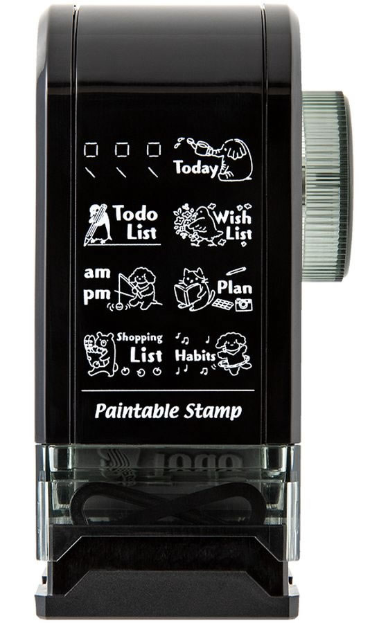 ミドリ(デザインフィル) スタンプ 回転印 ダイヤル リスト柄 35579006 1個(ご注文単位1個)【直送品】