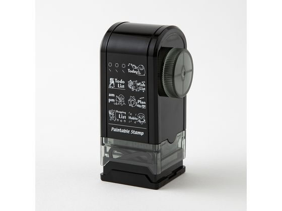 ミドリ(デザインフィル) スタンプ 回転印 ダイヤル リスト柄 35579006 1個(ご注文単位1個)【直送品】