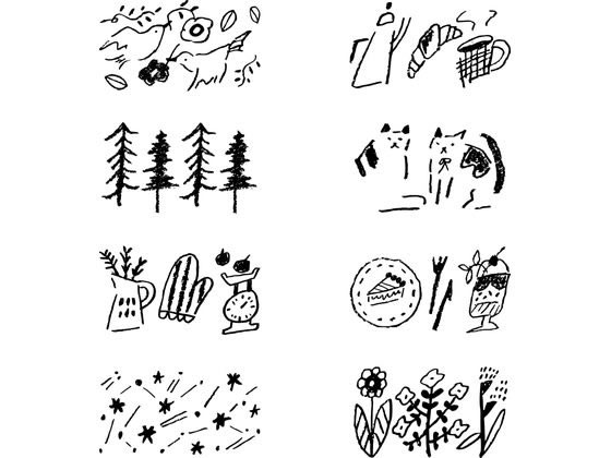 ミドリ(デザインフィル) スタンプ 回転印 ダイヤル つながる柄 1個(ご注文単位1個)【直送品】