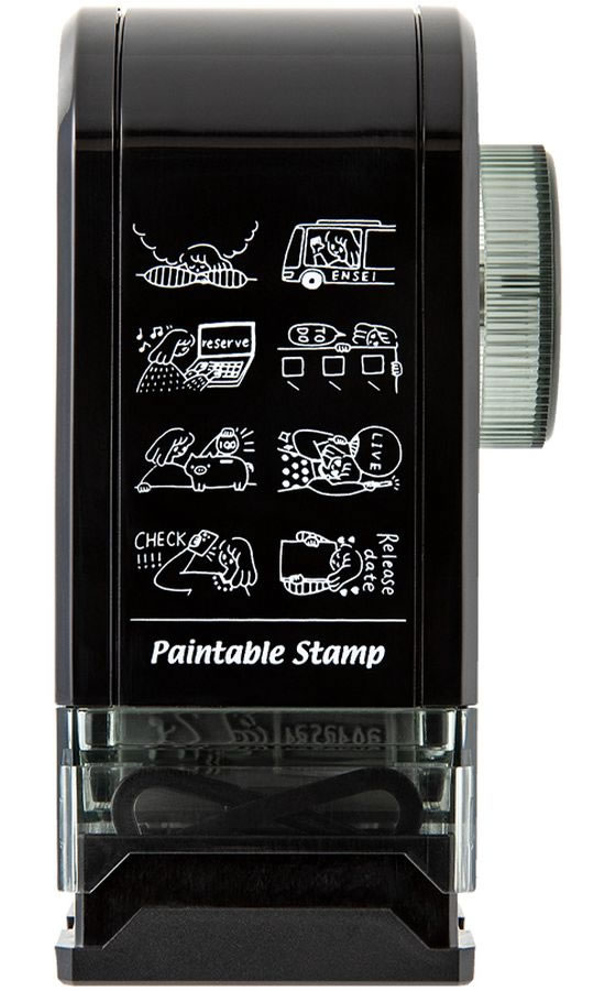 ミドリ(デザインフィル) スタンプ 回転印 ダイヤル 推し活柄 1個（ご注文単位1個）【直送品】