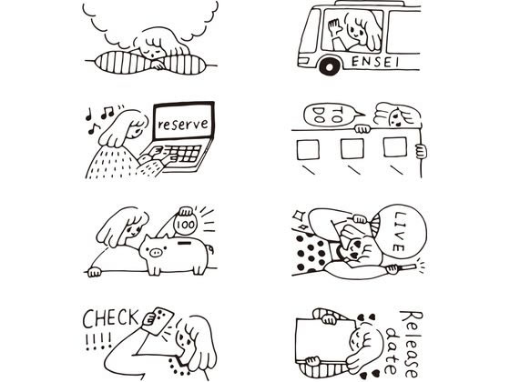 ミドリ(デザインフィル) スタンプ 回転印 ダイヤル 推し活柄 1個（ご注文単位1個）【直送品】