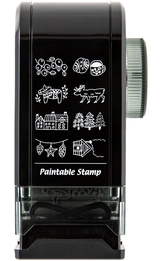 ミドリ(デザインフィル) スタンプ 回転印 ダイヤル 北欧柄 35585006 1個(ご注文単位1個)【直送品】