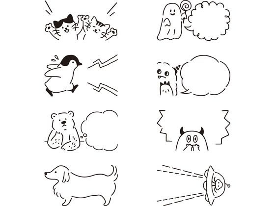 ミドリ(デザインフィル) スタンプ 回転印 ダイヤル ふきだし柄 1個（ご注文単位1個）【直送品】