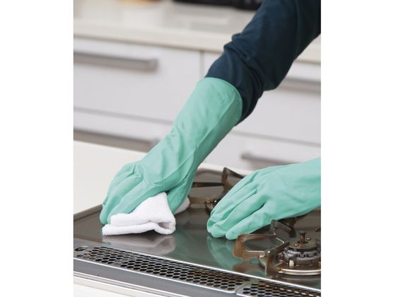 トワロン 天然ゴム手袋 天然ゴム中あつ手 グリーン L 229-L 1双(ご注文単位1双)【直送品】