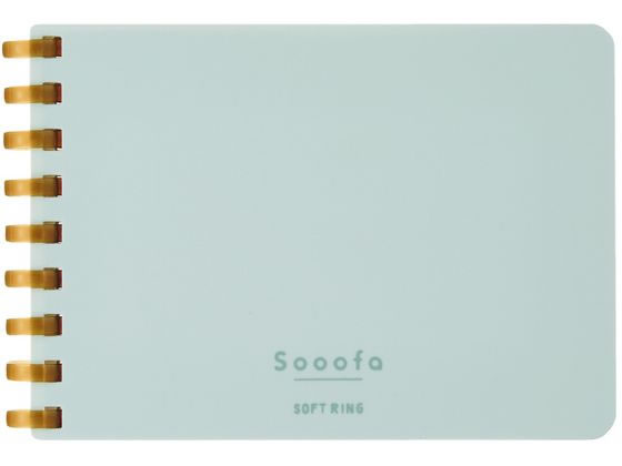 コクヨ ソフトリングノート Sooofa(スーファ) A7変形 方眼罫 ライトブルー 1冊(ご注文単位1冊)【直送品】