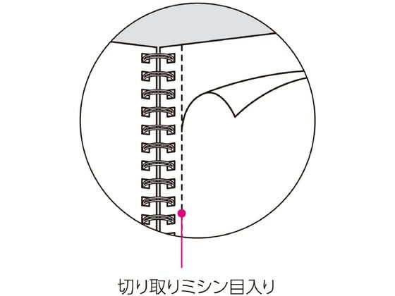 コクヨ ソフトリングノート Sooofa(スーファ) A7変形 方眼罫 ピンク 1冊(ご注文単位1冊)【直送品】