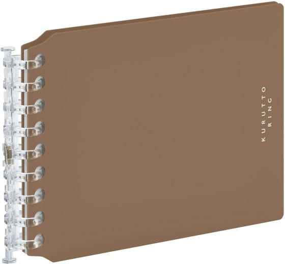 マルマン くるっとリング バインダー ブラウン FMR9SETA-07 1冊(ご注文単位1冊)【直送品】