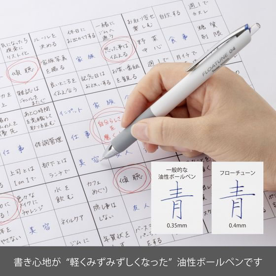 ボールペン替芯 FLOATUNE フローチューン 0.4mm 青 10本 1箱(ご注文単位1箱)【直送品】