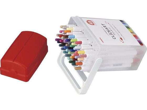 ゼブラ ノック式水性カラーペン クリッカート 48色セット WYSS22-48C-N 1セット(ご注文単位1セット)【直送品】