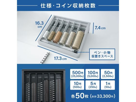 カール事務器 コインカウンター 硬貨専用 グレー CX-004-D 1個(ご注文単位1個)【直送品】